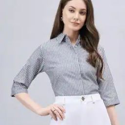 Women Striped Regular Fit Shirt-image-60