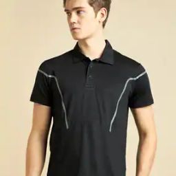 Polo-Neck T-Shirt with Short Sleeves-image-50