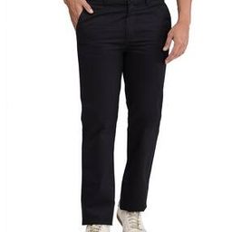 Men Slim Fit Flat-Front Trousers-image-6