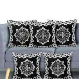 Set of 5 Floral Design Cushion Covers 16 " x 16 "-8