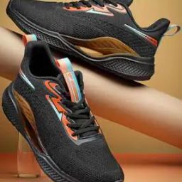 Men Knitted Running Sports Shoes with Lace Fastening-image-12