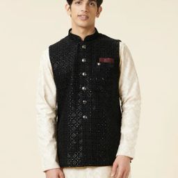 manyavar Embellished Nehru jacket image 1