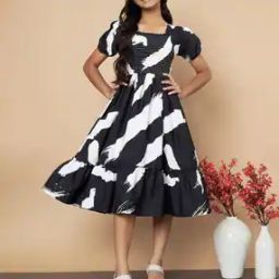 Women Printed Tiered Dress-image-79