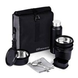 Set of 5 Lunch Box with Steel Cutlery-36