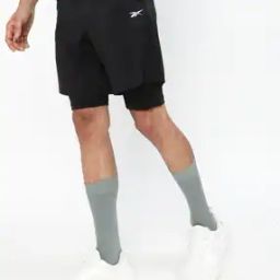 Logo Print Shorts with Side Pockets-image-44