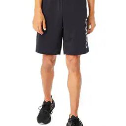 Brand Print Regular Fit Knit Shorts-image-79