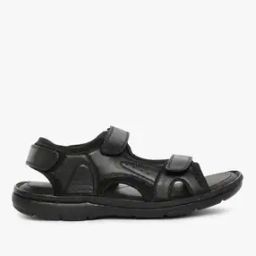 Leather Dual Strap Sandals with Velcro-image-26