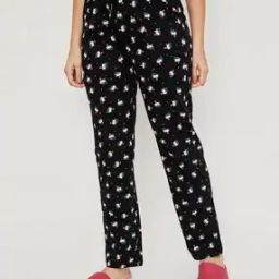 Women Floral Print Relaxed Fit Cotton Pyjamas-image-131
