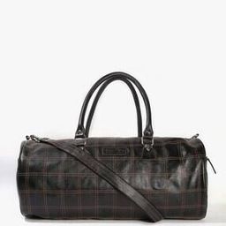 15" Checked Duffle Bag with Detachable Strap-image-43