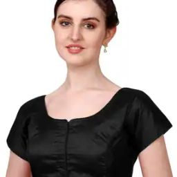 Women Front-Open Blouse with Short Sleeves-image-11