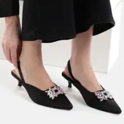 Women Pumps with Satin Upper-image-2