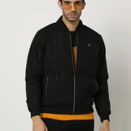 Quilted PFR Slim Fit Bomber Jacket-image-54
