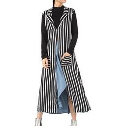 Striped Long Shrug with Patch Pockets-51