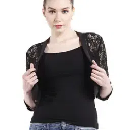 Floral Lace Cropped Shrug-21