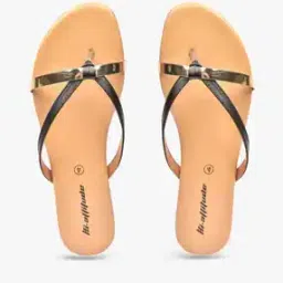 Metallic Thong Strap Flat Sandals-image-27