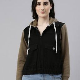 Colour-block Hooded Jacket-image-8