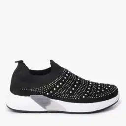 Textured Slip-On Shoes with Embellishments-image-39