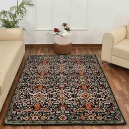 Floral Print Rectangular Carpet-image-10