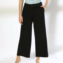 Women Relaxed Fit Belted Culottes-picture-12