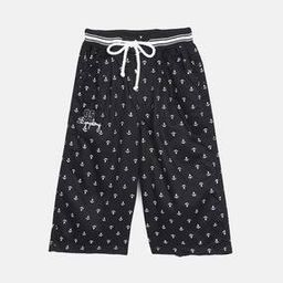 Printed 3/4th Shorts with Drawstring Waist-image-79