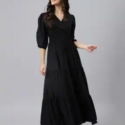 Women V-Neck Tiered Dress-picture-12