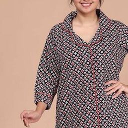 Women Floral Shirt & Pyjama Nightwear Set-image-23