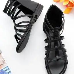 Women Open-Toe Gladiators with Zip Fastening-image-74