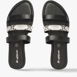 Reptilian Print Open-Toe Strappy Sandals-4