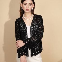 Women Lace Front-Open Shrug-45