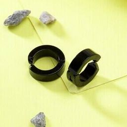 Women Black Hoop Earrings-21