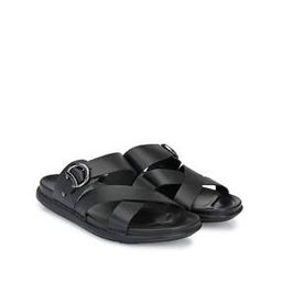 Men Cross-Strap Slip-On Sandals with Buckle Fastening-image-71
