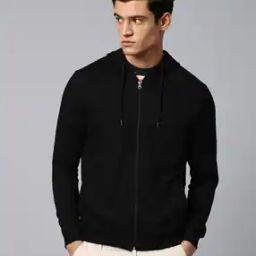 Zip-Front Hoodie with Kangaroo Pockets-image-8