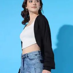 Women Regular Fit Front-Open Shrug-32