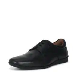 Round-Toe Leather Derby Shoes-18