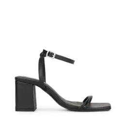 Chunky Heeled Sandals with Buckle Closure-image-1