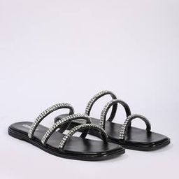 Women Embellished Multi-Strap Flat Sandals-image-3