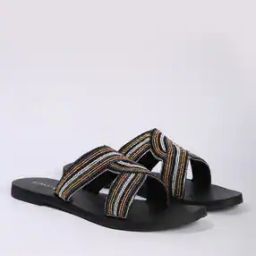 Women Embellished Slip-On Flat Sandals-image-83