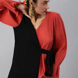 Women Colourblock Front-Open Shrug-33