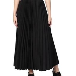 Women A-Line Skirt with Elasticated Waist-image-54
