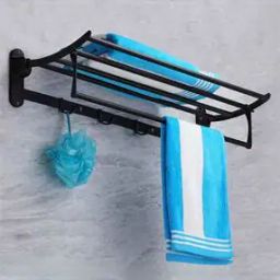 Stainless Steel Folding Towel Bar & Rack-image-7