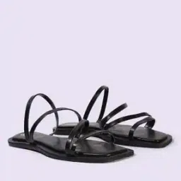 Women Square-Toe Slip-On Flat Sandals-18