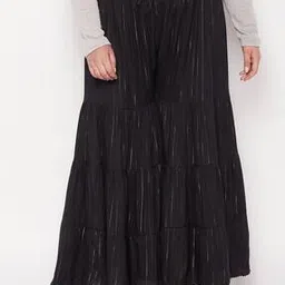 clora creation plus Flared Shararas with Elasticated Drawstring Waist-picture-4