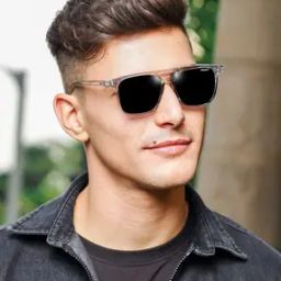 JASPER GREY BLK4 Men UV-Protected Square Sunglasses-image-9