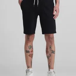 Men Regular Fit Shorts with Elasticated Drawstring Waist-image-39
