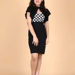 Girls Bodycon Dress with Ruffle Sleeves-image-28