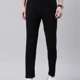 Men Straight Track Pants with Drawstring Waist-image-54