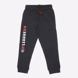 Typographic Print Joggers with Elasticated Waist-image-49