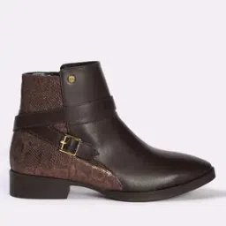 Women Reptilian Patterned Ankle-Length Boots-image-72