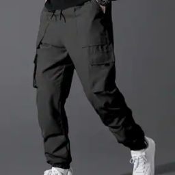 Men Relaxed Fit Cargo Joggers Pants-picture-11