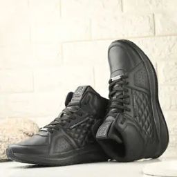 Men Quilted Basketball Sports Shoes with Lace Fastening-image-14